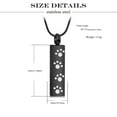 thumbnail image 2 of Pet Paw Print Bar Shape Cremation Jewelry Urn Necklace for Ashes for Women / Men Cremation Keepsakes for Ashes Urn Necklace to Keep Someone Near to You, 2 of 7