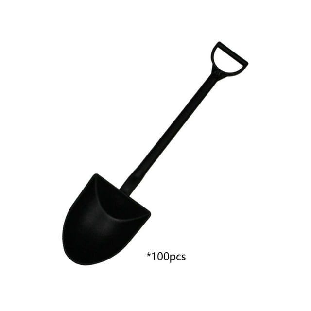 Btomtd Spatule Jetable Imaginative en Plastique pour Dessert Pudding Petit Gâteau, Noir