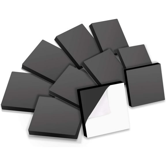 Pack of 100 Flexible Magnetic Squares with Adhesive, 60 mil Thick, 1x1 inch Square. Ideal for DIY Projects at Home - Office - Auto - Shop - Crafts and More!
