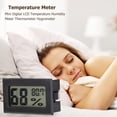 thumbnail image 1 of Medidor De Humedad Mini termómetro digital LCD para medir la temperatura y la humedad (negro Fahrenheit) Wdftyju Libre de BPA, 1 of 4