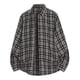 thumbnail image 2 of Ceisia Men's Relaxed Plaid Shirt | Long-Sleeve Turndown Collar Casual Top (Navy/Brown) Gift, 2 of 5