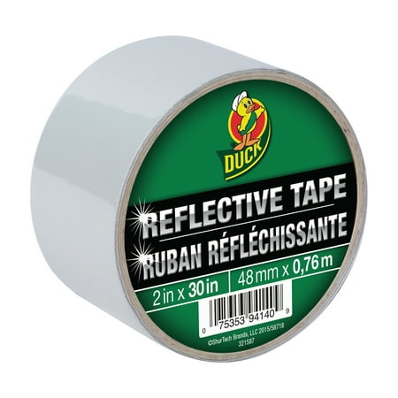 Duck® Brand Reflective Tape - White, 2 in. x 30 in.