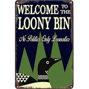 500 Pieces Jigsaw Puzzles Welcome to The Loony Bin Humorous Casual Den Cabin Loon Lake House Spring 15 * 20 in