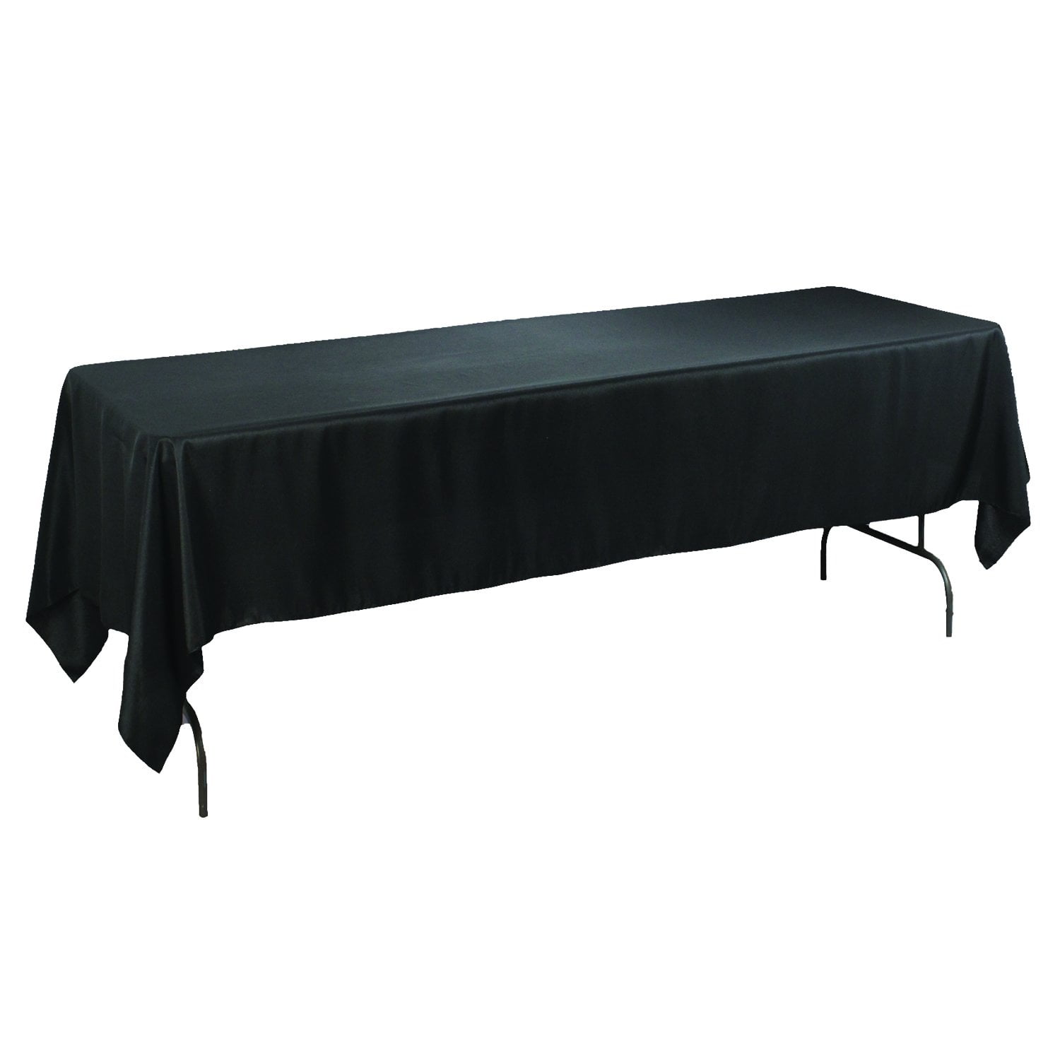 Rectangular Polyester Tablecloth, 60-Inch by 102-Inch, Black - Walmart.com