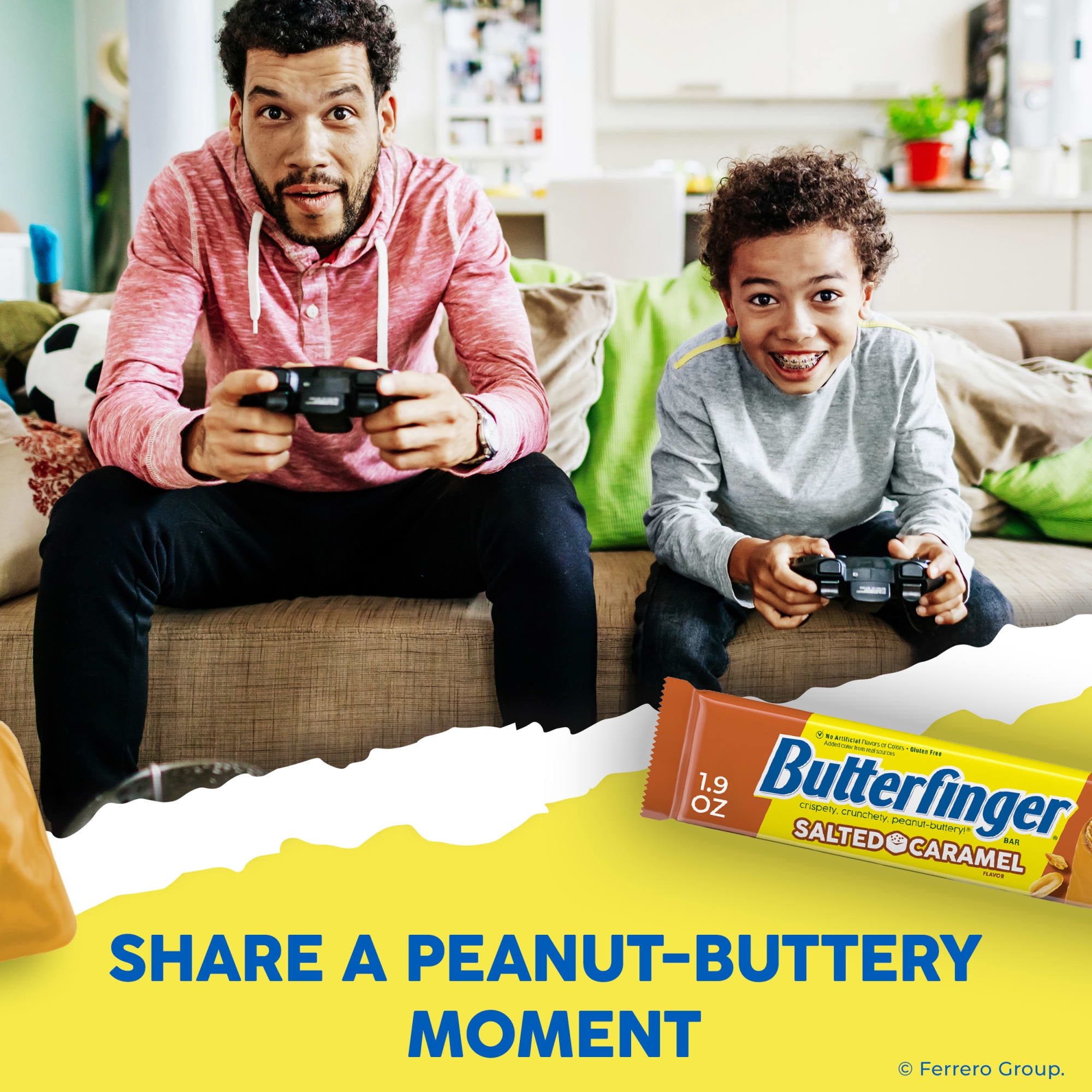 Butterfinger Salted Caramel Flavor, Peanut Buttery Candy Bars with Salted Caramel Flavor, Gluten Free, 1.9 oz