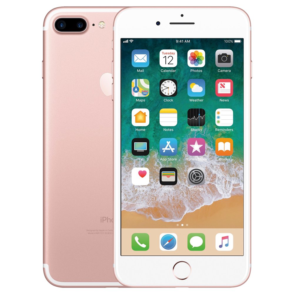 Apple iPhone 7 Plus, 128 GB, Rose Gold Fully Unlocked GSM and CDMA