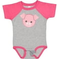 thumbnail image 3 of Inktastic Cute Pig, Little Pig, Pig Head, Pink Pig Boys or Girls Baby Bodysuit, 3 of 5
