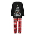 thumbnail image 2 of Fiomva Family Matching Pajamas Set Christmas PJ's Sleepwear Printed Top and Striped Bottom, 2 of 10