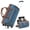 Blue, variant on Rolling Garment Bag for Travel,3-in-1 Carry On Luggage with Wheels & Shoe Compartment,Detachable Bag,Large Suitcase Suit Business Duffle Bag,Organize for Suits, Dresses,Gowns