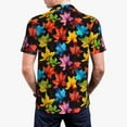 thumbnail image 6 of Salouo Rainbow Colorful Maple Leaves for Men's Short Sleeve Polo Shirts,Polo Shirts for Men Performance Short Sleeve Golf Shirt Athletic Casual Collared T-Shirt-Medium, 6 of 8