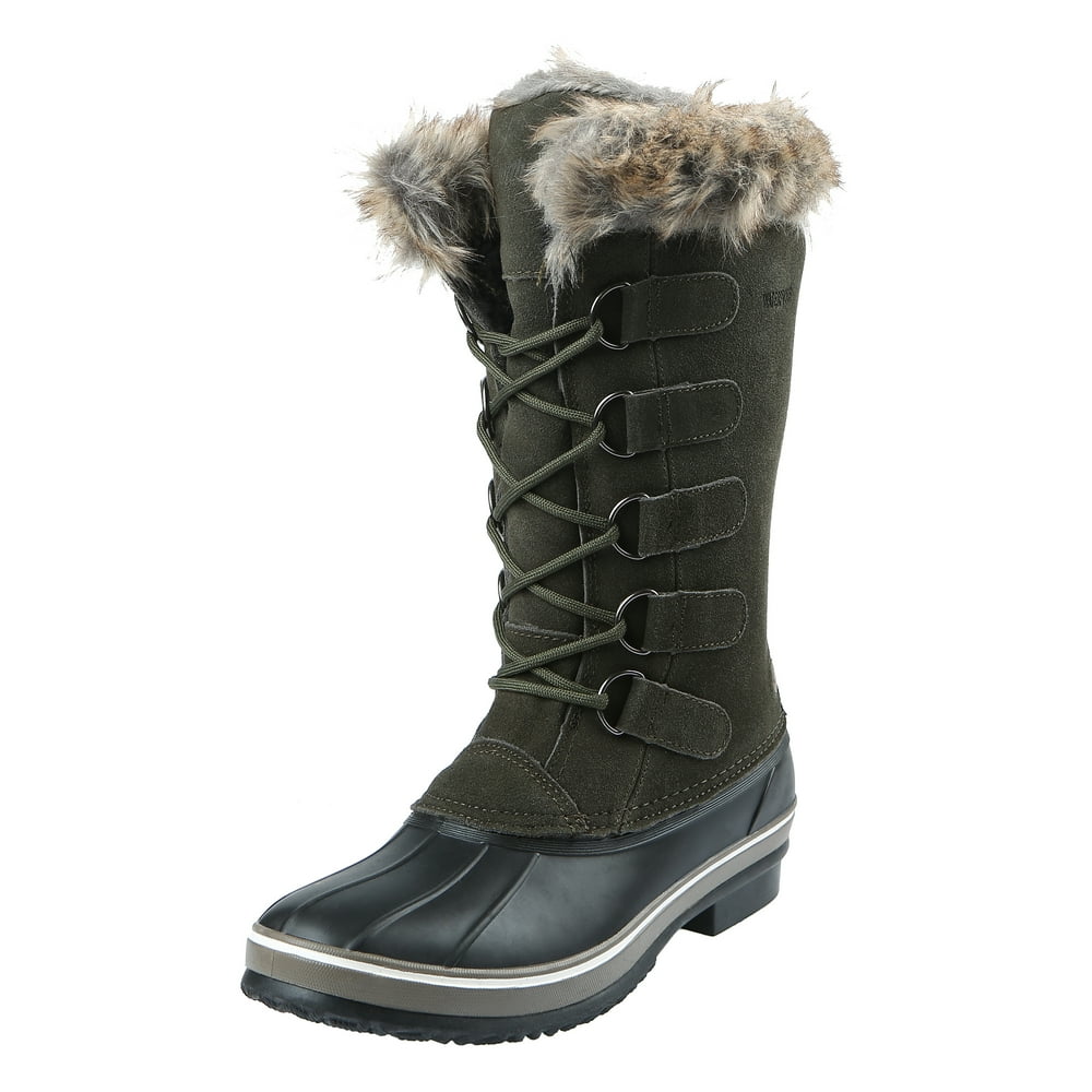 Northside - Northside Womens Kathmandu Waterproof Insulated Leather Tall Winter Snow Boot