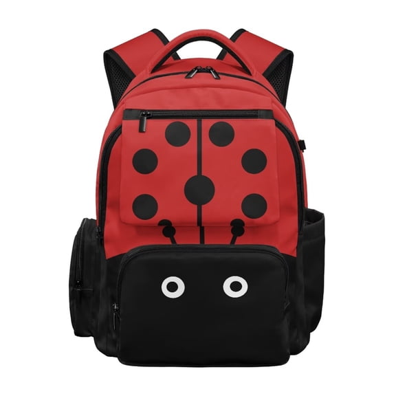 Bulopur Ladybug Kids Backpack for Boys Waterproof School Bag Lightweight/Breathable/Waterproof Multi-Pocket Book Bag for Kids 6-12 Back to School