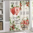 thumbnail image 3 of Shower Curtains for Bathroom-36"x78",Summer Rustic Strawberry Flower Waterproof Bath Curtain Grommet Shower Curtain Set with Hooks,Farmhouse Fruit Floral Bee Washable Bath Accessories, 3 of 7