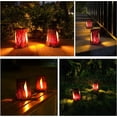 thumbnail image 5 of Luces solares para exteriores, tocones en llamas, linternas de llama parpadeante, iluminación decorativa de paisaje con energía solar para jardín, patio, camino, terraza, patio (paquete de 2), 5 of 5