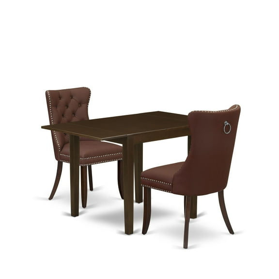 East West Furniture 3 Piece Modern Dining Table Set Consists of a Rectangle Kitchen Table