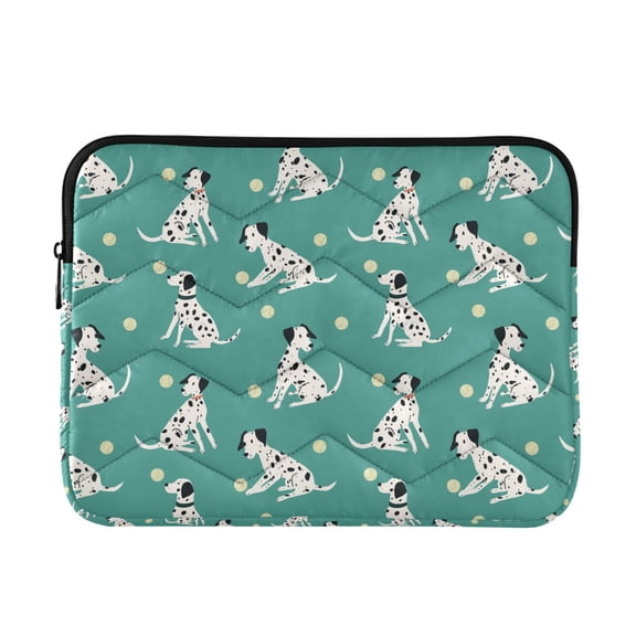 DIXRUYEE Multi-Layer Padded Dalmatian Dog Tennis Pattern Laptop Sleeve Waterproof Shock Resistant Notebook Case for 13/14/15/16 Inch Laptops Office Slim Portable Computer Pouch