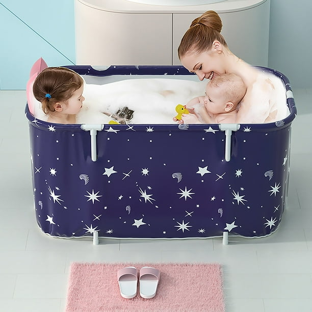 Folding Bathtub, 47inch Portable Folding Bathing Bathtub for Adults