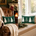 thumbnail image 5 of Btomtd Velvet Throw Pillow Cover 12 x 20 Inch, Christmas Embroidered Pillow Cases, Holiday Decorative Cushion Cover for Xmas Sofa Couch, B, 5 of 7