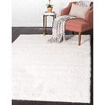 thumbnail image 1 of Unique Loom Solo Solid Shag Collection Modern Plush Snow White Area Rug (3' 3 x 5' 3), 1 of 10