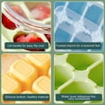 thumbnail image 2 of Ice Cubes Trays with Lids Plastic Ice Cubes Trays Round Ice Trays for Freezer with Lid and Bin Silicone Silicone Ice Cube Trays with Lids Ice Cube Molds Round Ice Cube Trays Circles for Coffee, 2 of 4