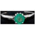 thumbnail image 3 of Rosec Jewels Natural Emerald Promise Ring for Women - May Birthstone Ring - AAA Quality - Ready to Gift with Jewelry Box, 14K White Gold, US 4.00, 3 of 8