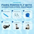 thumbnail image 6 of Swim Central Blue and White Hydro Tools Spiral Wound Vacuum Swimming Pool Hose 1.5" x 35', 6 of 7