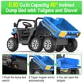 thumbnail image 5 of 24 Volt Ride on Toys, 6 Wheels 2 Seater Electric Ride on UTV Cars for Big Kids, Ride on Dump Truck, 4×4 Motors, Battery Display, Bluetooth, USB, Remote Control, Blue, 5 of 7