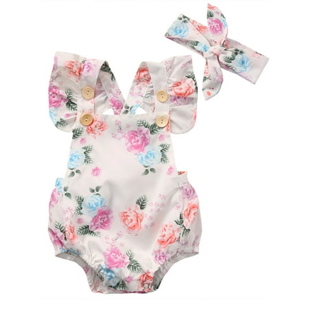 

Summer Toddler Baby Girls Romper Jumpsuit Bodysuit Sunsuit Outfits Clothes