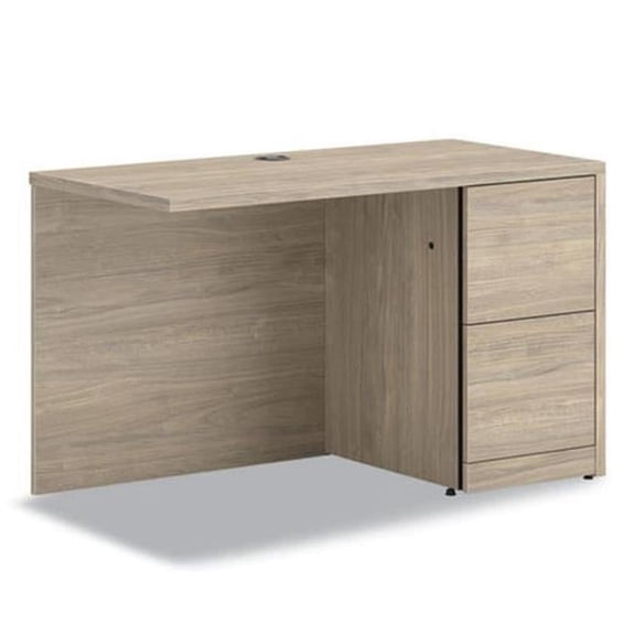 10500 Series Full-Height Right Pedestal 48 in. x 24 in. x 29.5 in. Return - Kingswood Walnut