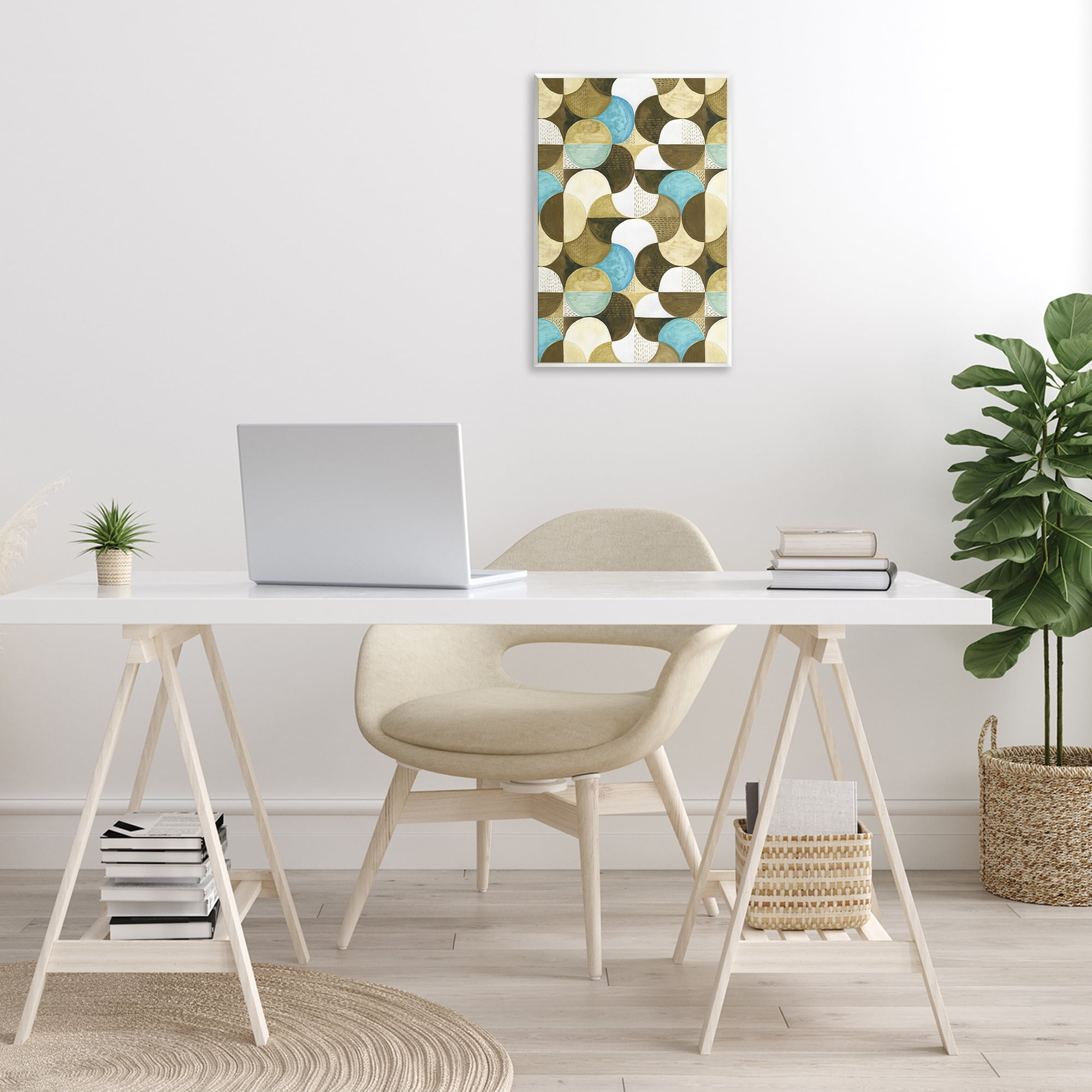 Stupell Industries Boho Circular Pattern Abstract Painting Unframed Art Print Wall Art, 13 x 19