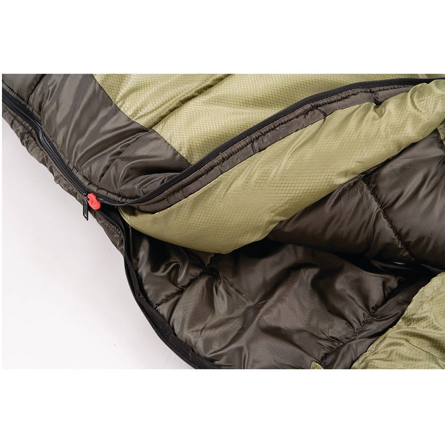 Coleman Adult Mummy Style Sleeping Bag Camping Hiking Zero Degrees Cold ...