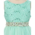 thumbnail image 2 of Big Girls Gorgeous Shiny Tulle Beaded Sequin Rhinestone Belt Flower Girl Dress Navy Silver Belt 14 (M3B4K0), 2 of 4