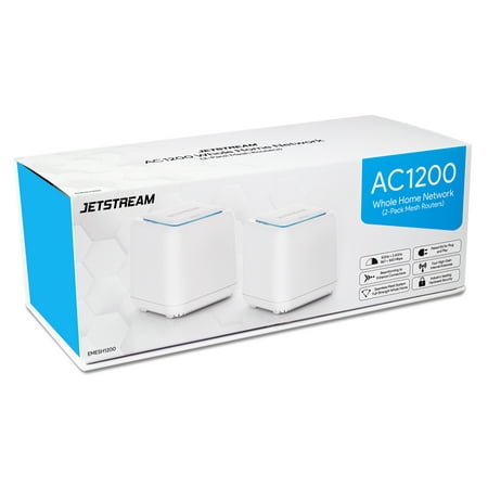 Jetstream AC1200 Whole Home WiFi Mesh Routers 2-Pack, Up to 4,000 Square Feet, 802.11ac (EMESH1200) - Walmart (Best Mesh Wifi Router)