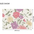 thumbnail image 3 of GZHJMY Rose Flower Clematis Floral Vintage Bath Mat for Bathroom Rugs Rectangle Carpet for Shower, Fluffy Absorbent & Machine Washable, 16x24 Inch Carpet Runner, 3 of 5