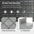thumbnail image 5 of 7 Pieces Patio Furniture Set,Outdoor Rattan Conversation Sets with Detachable Soft Cushions and Waterproof Patio Sectional Sofa and Glass Top Table,Suitable for Indoor & Outdoor Use, 5 of 9
