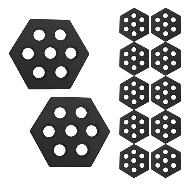 12 Pieces Hexagon Surfboard Traction Pads for Surf Boards Funboard Longboard Gray