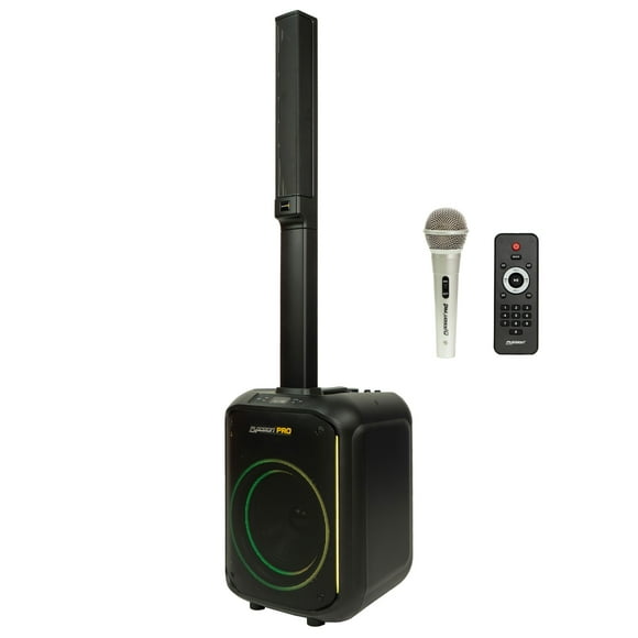 Sistema de Audio Torre de Sonido FUSSION PRO PBS-12023 Recargable con Woofer de 10" y Barras Desmontables de Sonido