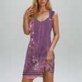 thumbnail image 1 of Ovzne Robes pour Femmes Robe de Plage Robe de Vacances Printemps et Été pour Femmes Bouton Col en V Robe à Bretelles Robe de Vacances Imprimée Liquidation, 1 of 7