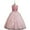Pink, variant on Esaierr 5-14Y Kids Girls Flower Girl Dress Flower Vintage Lace Princess Long Dress Tulle Pageant Formal Party Wedding Floor Dance Youth Evening Gown