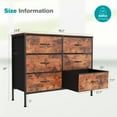 thumbnail image 3 of CONCETTA 6 Drawer Dresser for Bedroom, Tall Chest Organizer with Fabric Bins, Steel Frame, Rust Brown, 3 of 7