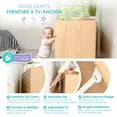 thumbnail image 3 of Regalo Anti-Tip Furniture Anchors for Child Safety, Furniture & TV Safety Straps for Dressers, Cabinets & TVs, 2 Pack, 3 of 10