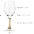 thumbnail image 4 of Berkware Crystal Wine Glass with Gold Stem (Set of 2), 4 of 5