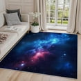thumbnail image 1 of 3x5 Rug, Galaxy Door Mat Washable Non Slip Soft for Entryway, Space Blue Nebula Rug, Universe Carpet, Galaxy Home Decor & Gifts, 1 of 7