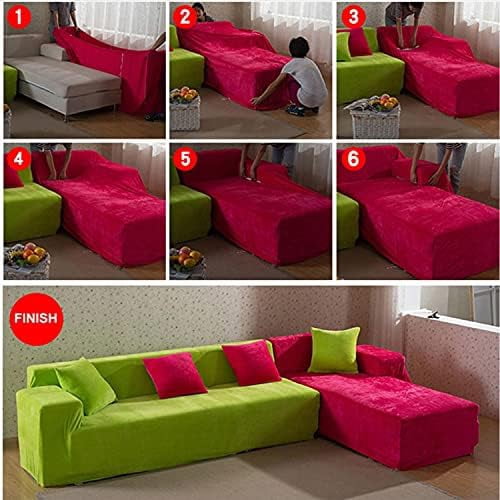 Black Sectional Couch Covers L Shape for 3 Cushion Couch for Living Room,Stretch Sofa Covers for Sectional Sofa Set for Dogs Pets,2Pcs Sofa Slipcovers Furniture Protector Covers with 2 Pillowcase