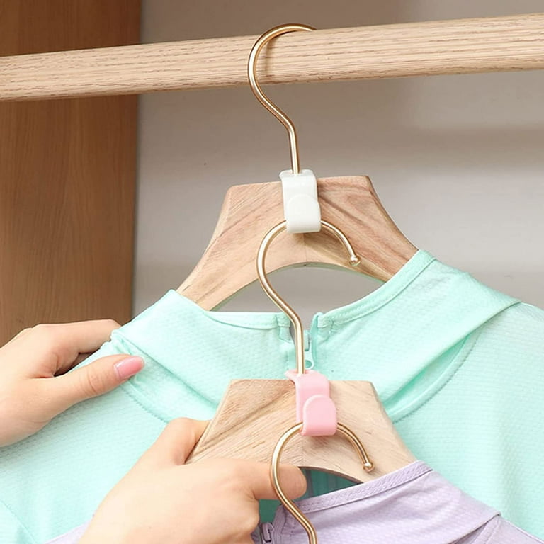 100pcs Clothes Hanger Connector Hook For Saving Space, Linking