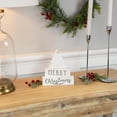 thumbnail image 2 of Northlight Star Topped Tree "Merry Christmas" Wooden Block Decoration - 6.75", 2 of 6