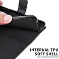 thumbnail image 5 of Compatible For Honor 400 Smart 4G Leather Wallet Case with Strap Solid Color Phone Stand Cover, 5 of 5