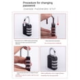 thumbnail image 2 of 4-Digit Password Combination Padlock Zinc Alloy Suitcase Smart Password Lock, 2 of 5