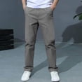 thumbnail image 5 of Gubotare Dress Pants Boys Slacks Boys' Stretch Pull on Chino Pants Kids School Uniform Yonth Twill Pants Size 8-10 (Grey,8-10 Years), 5 of 7