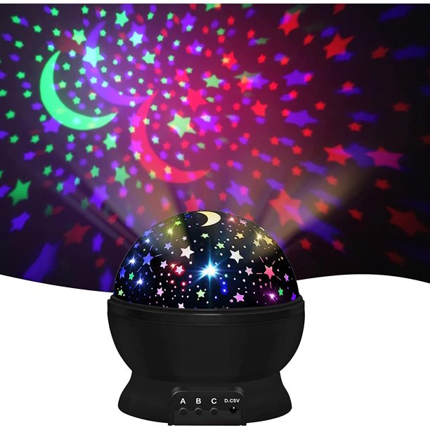 Led Star Projector Night Lights para niños 1-10, 360 Rotating Star Projector, 8 colores 3 modos de iluminación para niños Dormitorio Led Lámpara decorativa Cumpleaños Ch